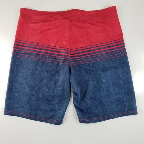 Redsand Red/Navy Blue Swim Trunks/Board Short DU14 BG39 - Picture 2 of 3